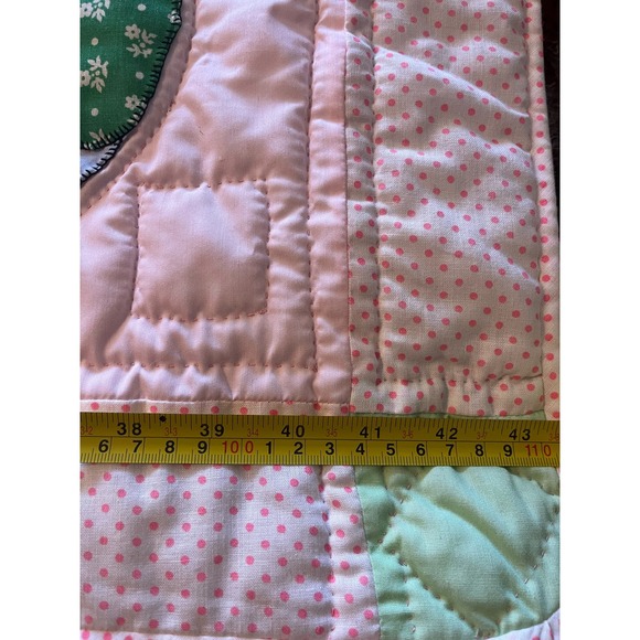 Handmade Vintage adorable Ladybug patchwork Quilt - Picture 4 of 15